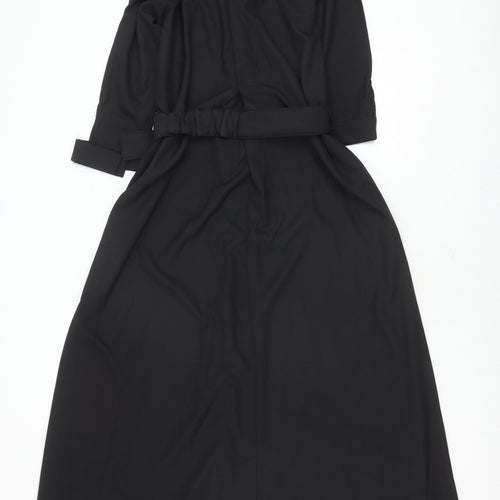 Dancing Leopard Women's Black Shirt Dress Size 10