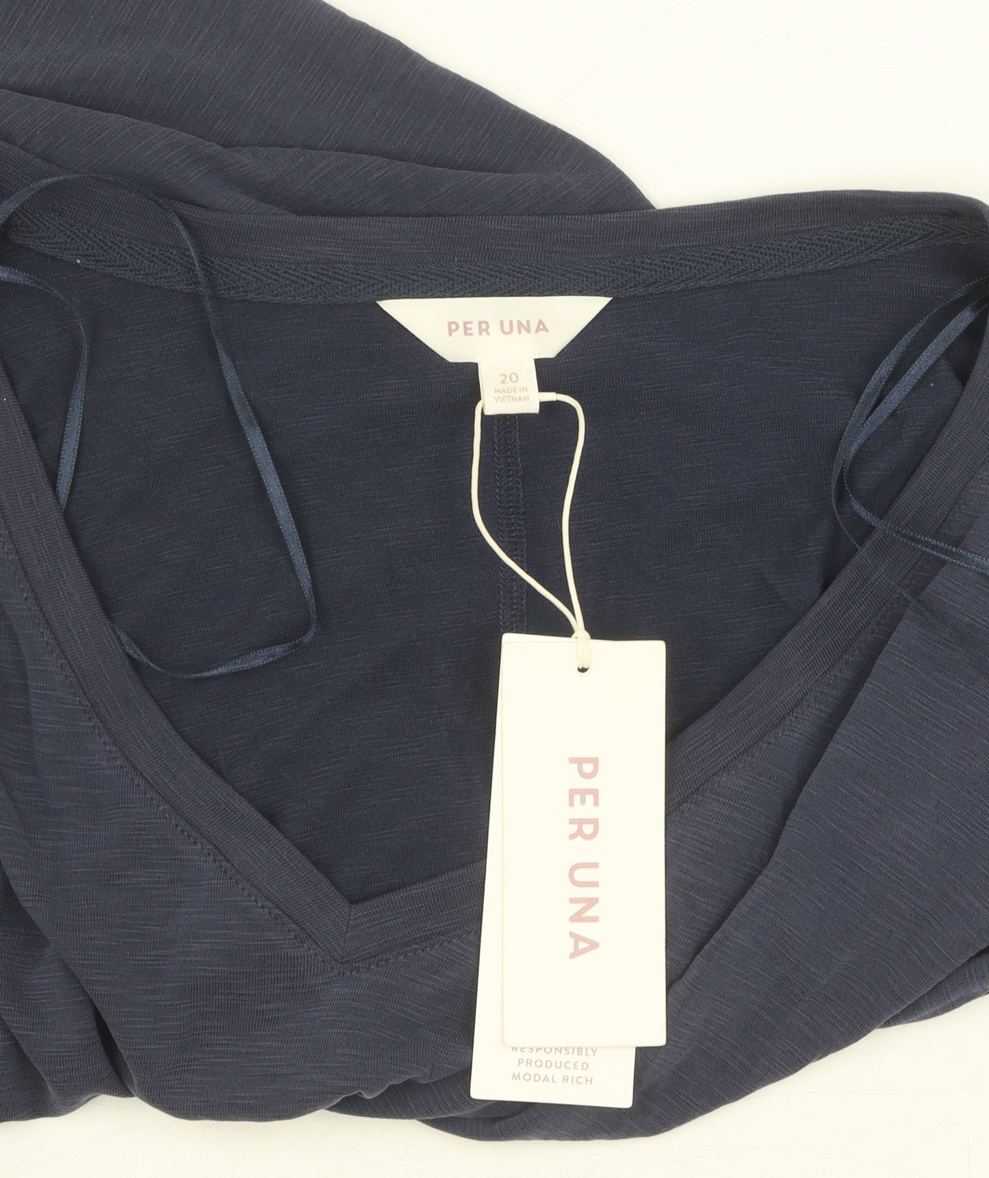Marks and Spencer Women's Blue V-Neck Long Sleeve Top Size 20
