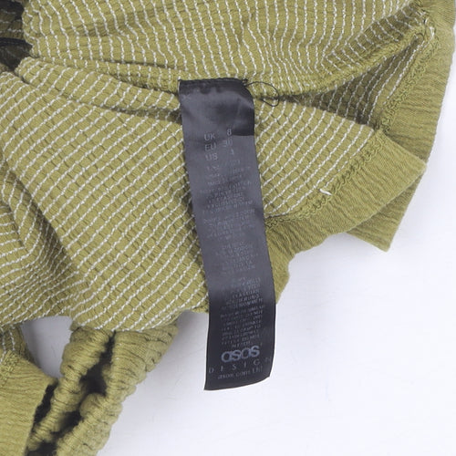 ASOS Design Women's Green Striped Camisole Blouse UK 8