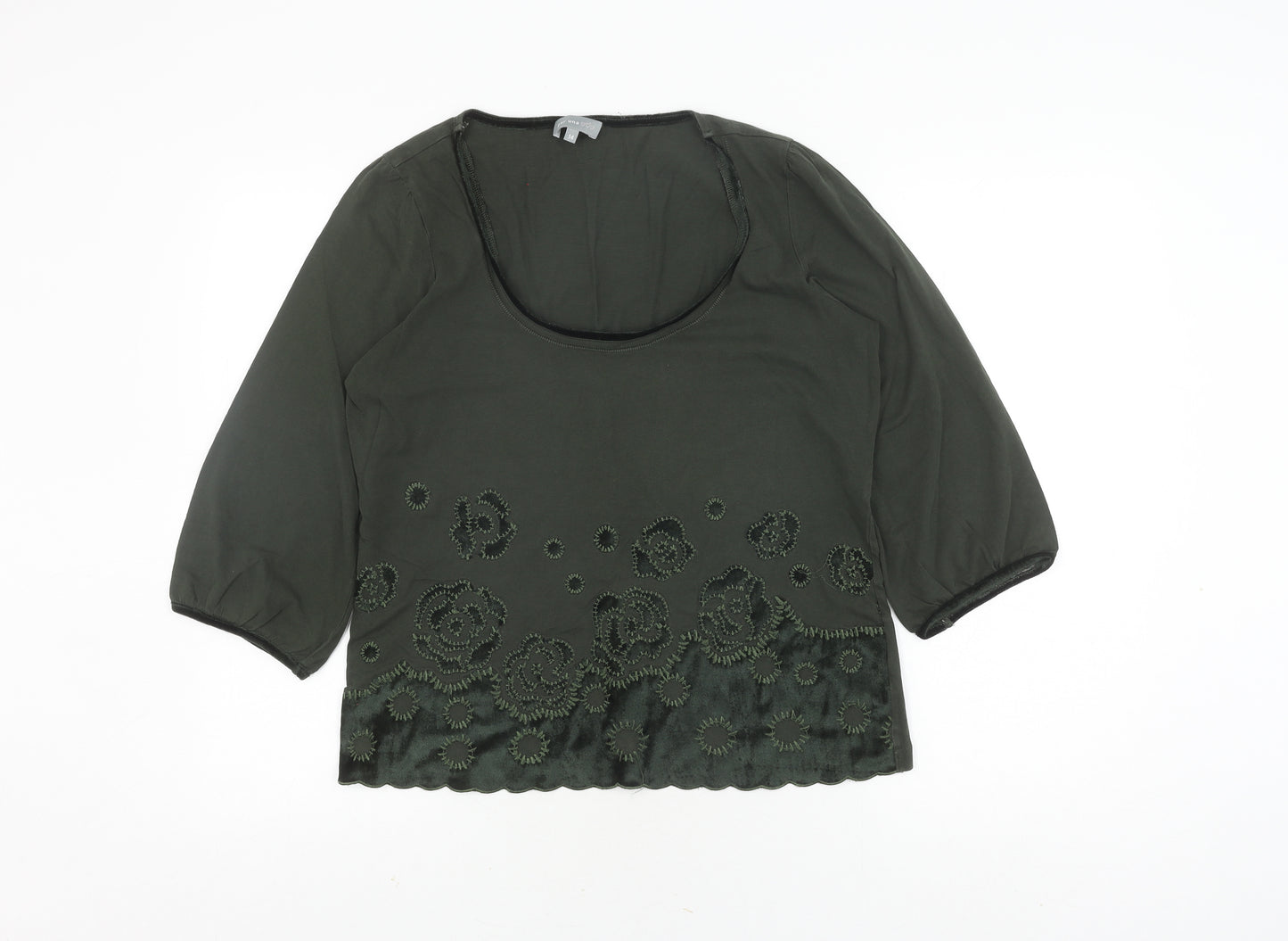 Marks and Spencer Women’s Green Blouse - Size 14