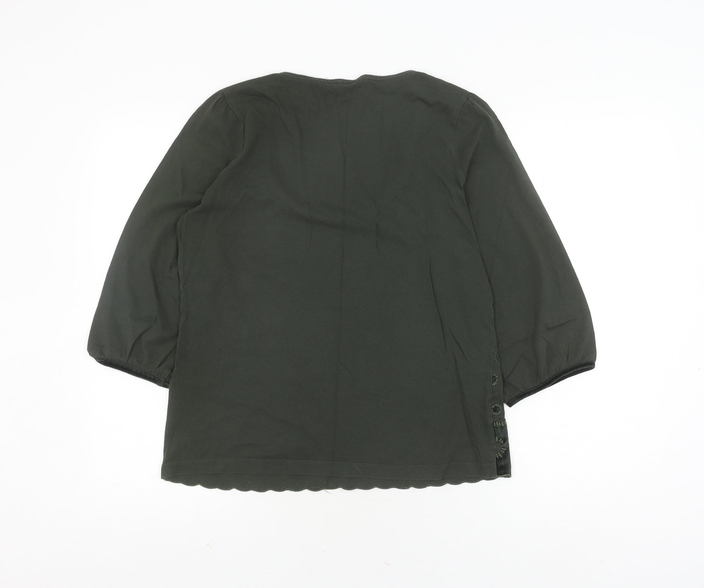 Marks and Spencer Women’s Green Blouse - Size 14