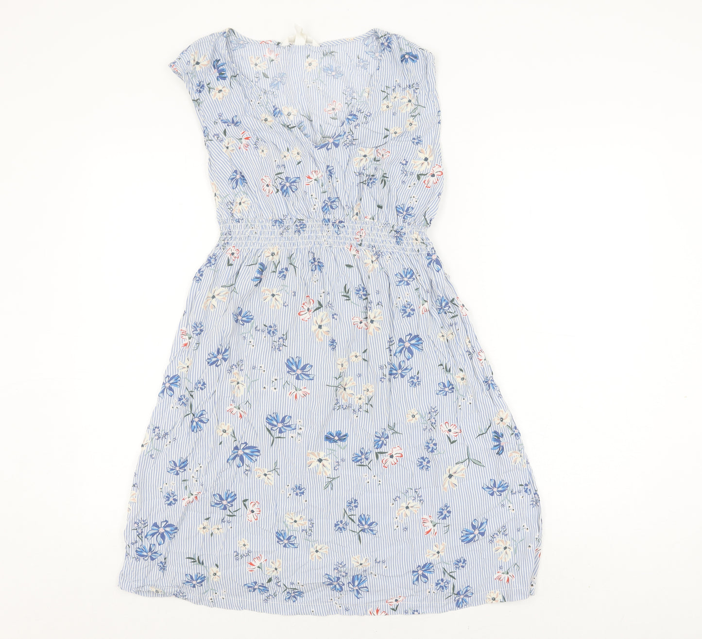 H&M Maternity Blue Floral Midi Dress - M