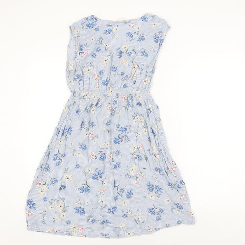H&M Maternity Blue Floral Midi Dress - M
