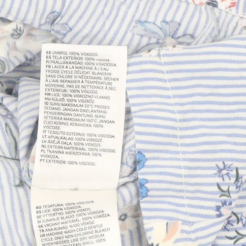 H&M Maternity Blue Floral Midi Dress - M