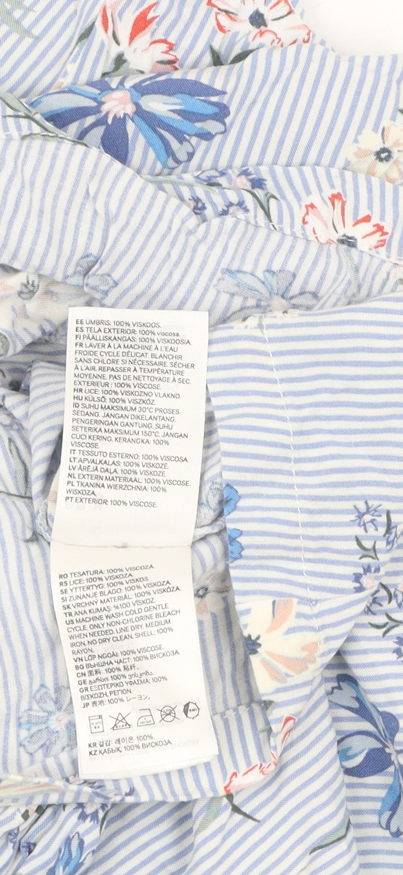 H&M Maternity Blue Floral Midi Dress - M
