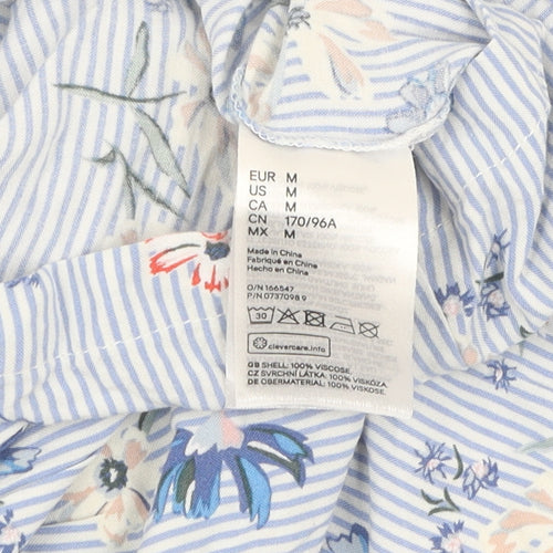 H&M Maternity Blue Floral Midi Dress - M