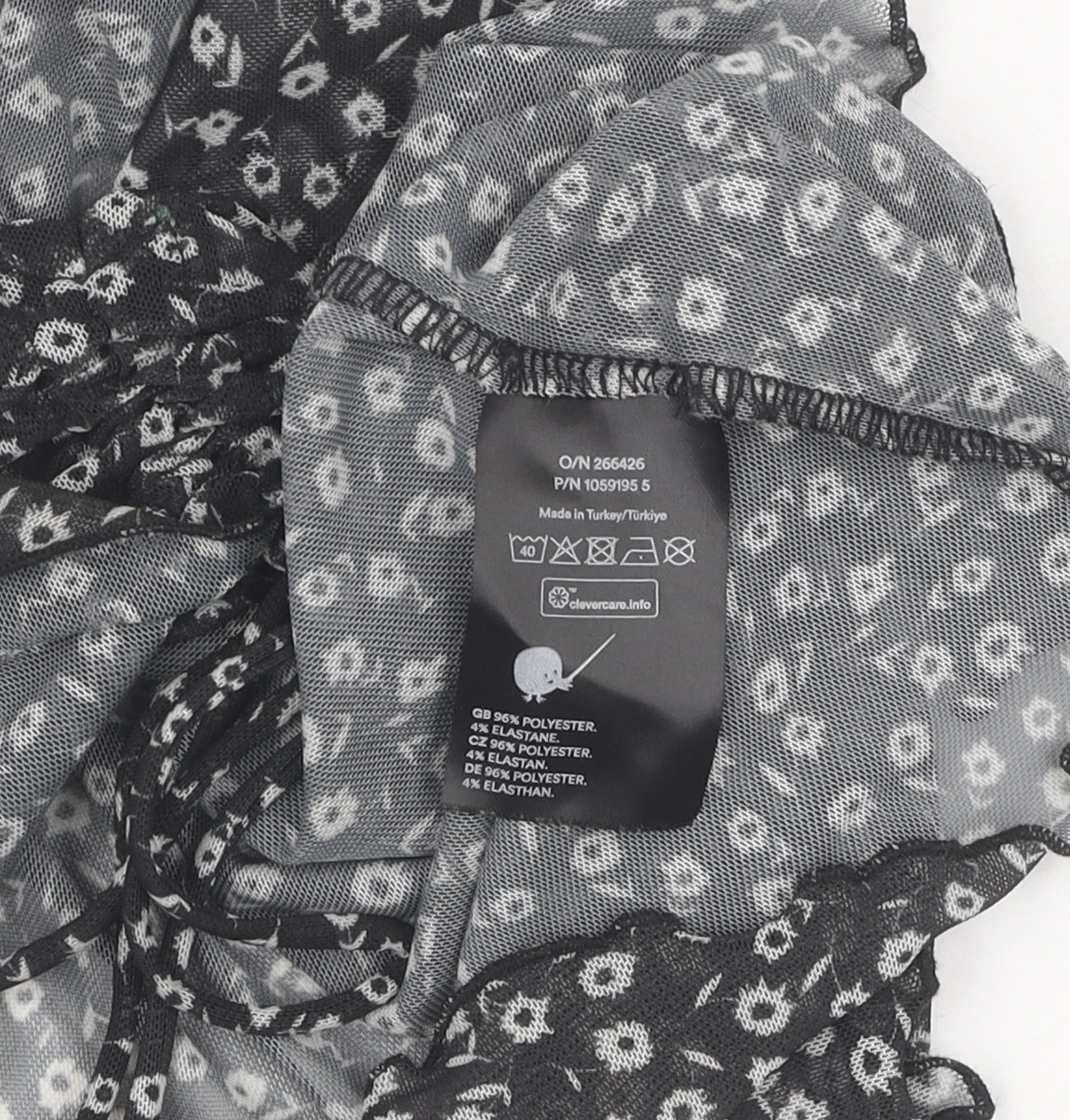 Monki Women's Black Cropped Blouse, Size S