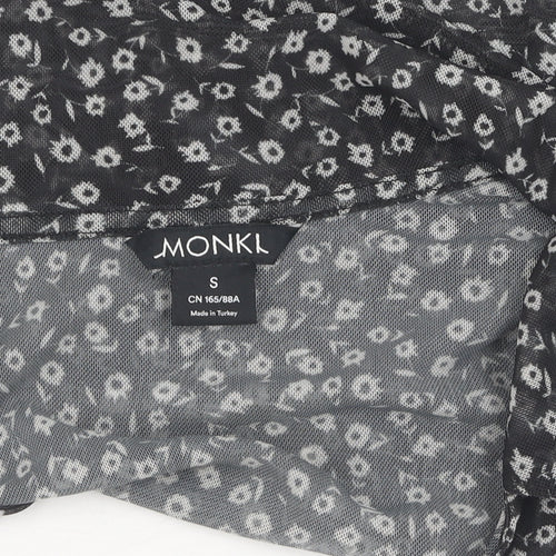 Monki Women's Black Cropped Blouse, Size S