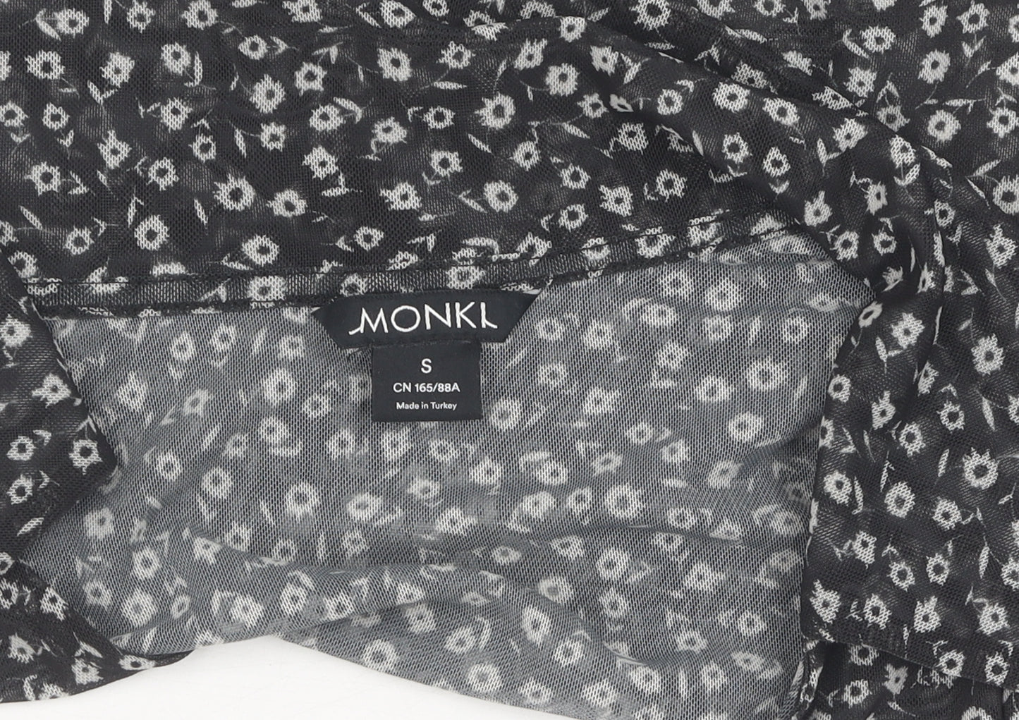 Monki Women's Black Cropped Blouse, Size S