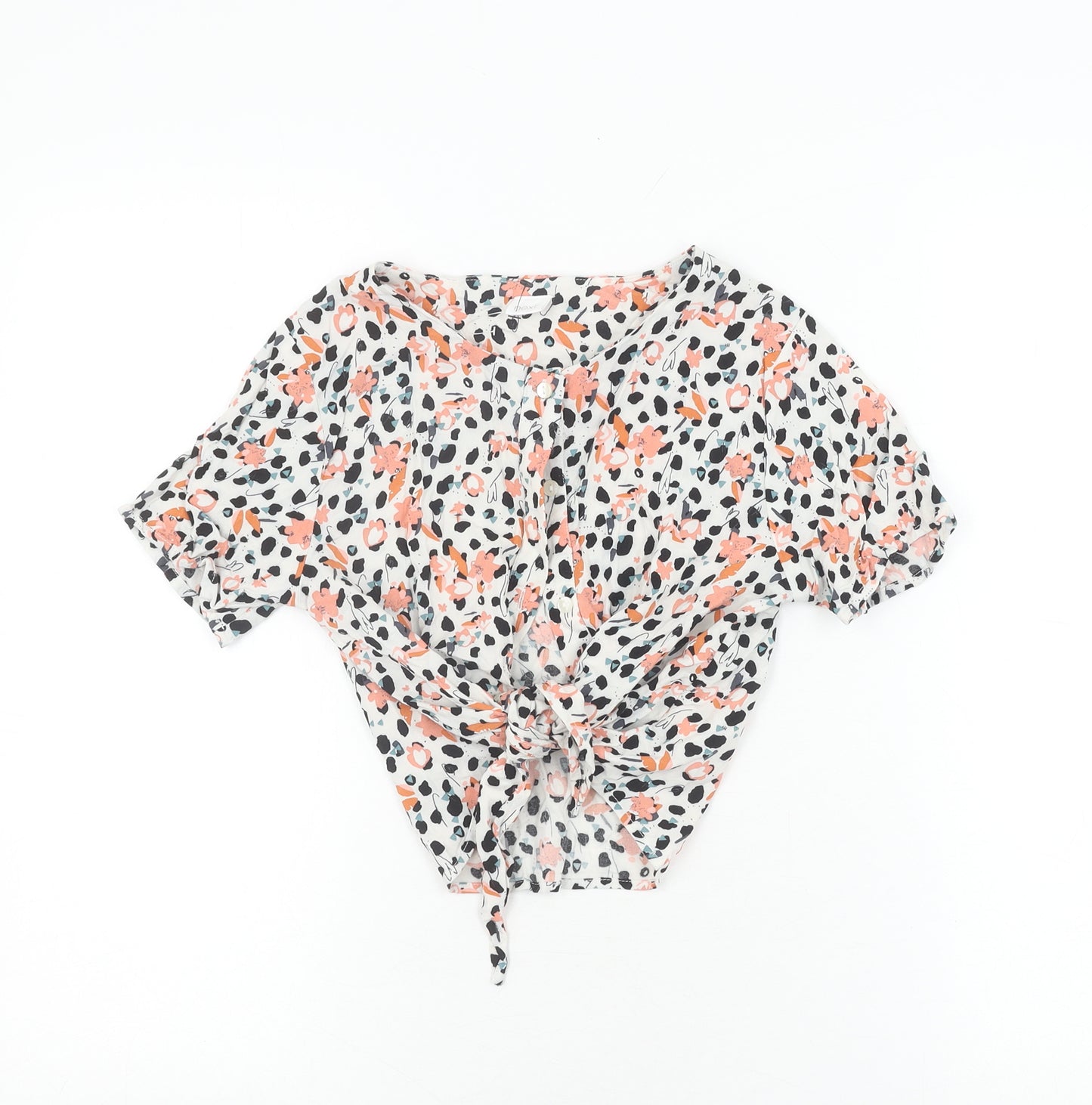 Next Teens Multicoloured Floral Cropped Top Size 12