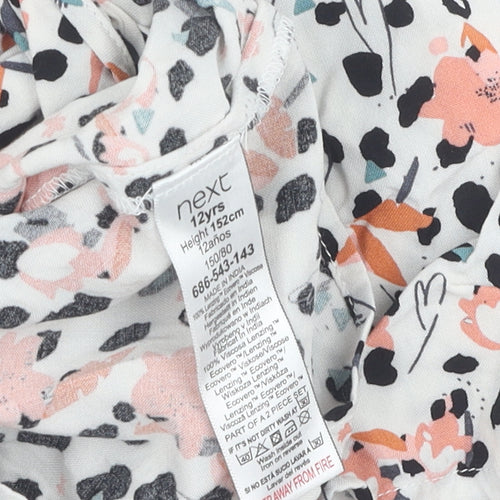 Next Teens Multicoloured Floral Cropped Top Size 12