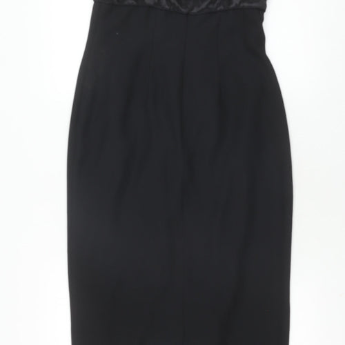 Début Women's Black Slip Dress Midi Size 10