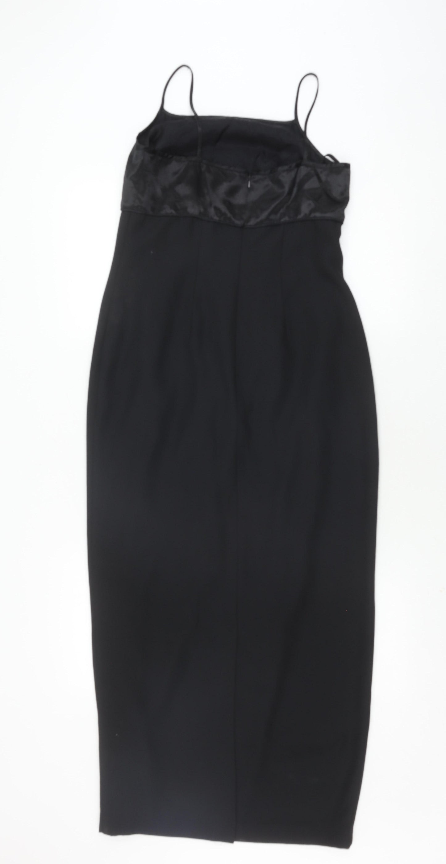 Début Women's Black Slip Dress Midi Size 10