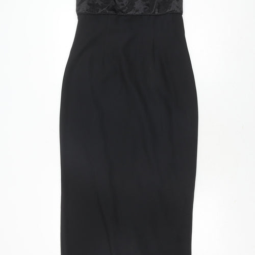 Début Women's Black Slip Dress Midi Size 10