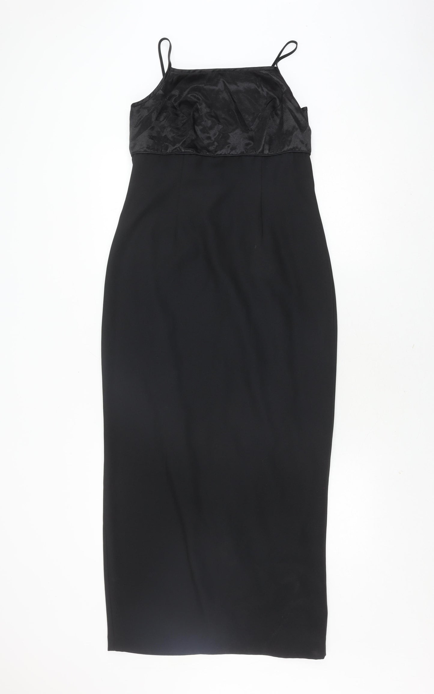 Début Women's Black Slip Dress Midi Size 10
