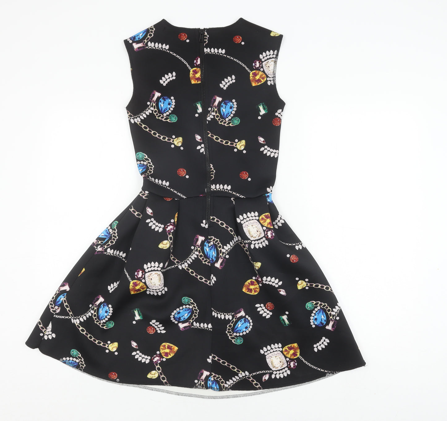 H&M Women's XS Multicoloured Fit & Flare Mini Dress