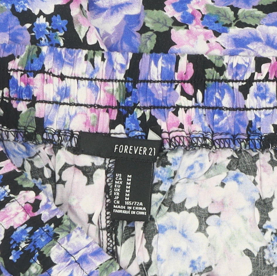 Forever 21 Women's Multicoloured Floral A-Line Skirt