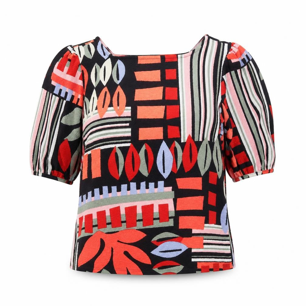 Front view of Marks & Spencer Women's Geometric Blouse, size 6