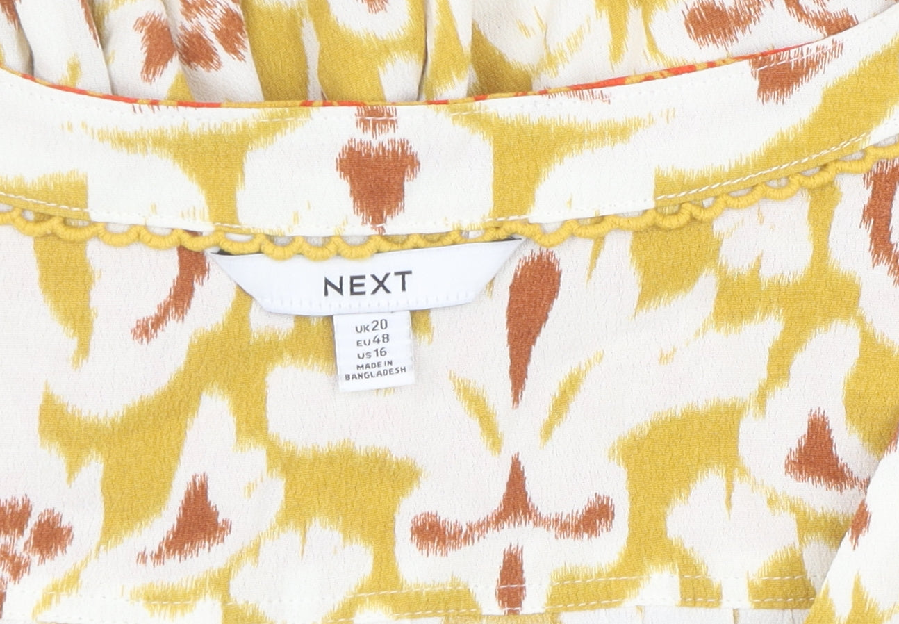 Next Women's Multicoloured Viscose Tunic Blouse, Size 20