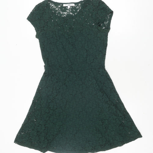 New Look Women's Green A-Line Lace Dress Size 10
