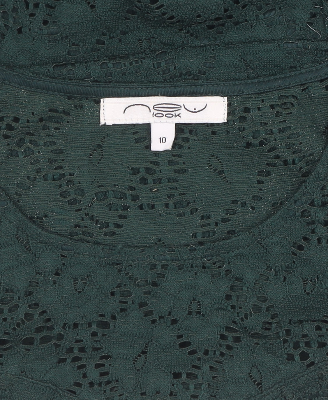 New Look Women's Green A-Line Lace Dress Size 10