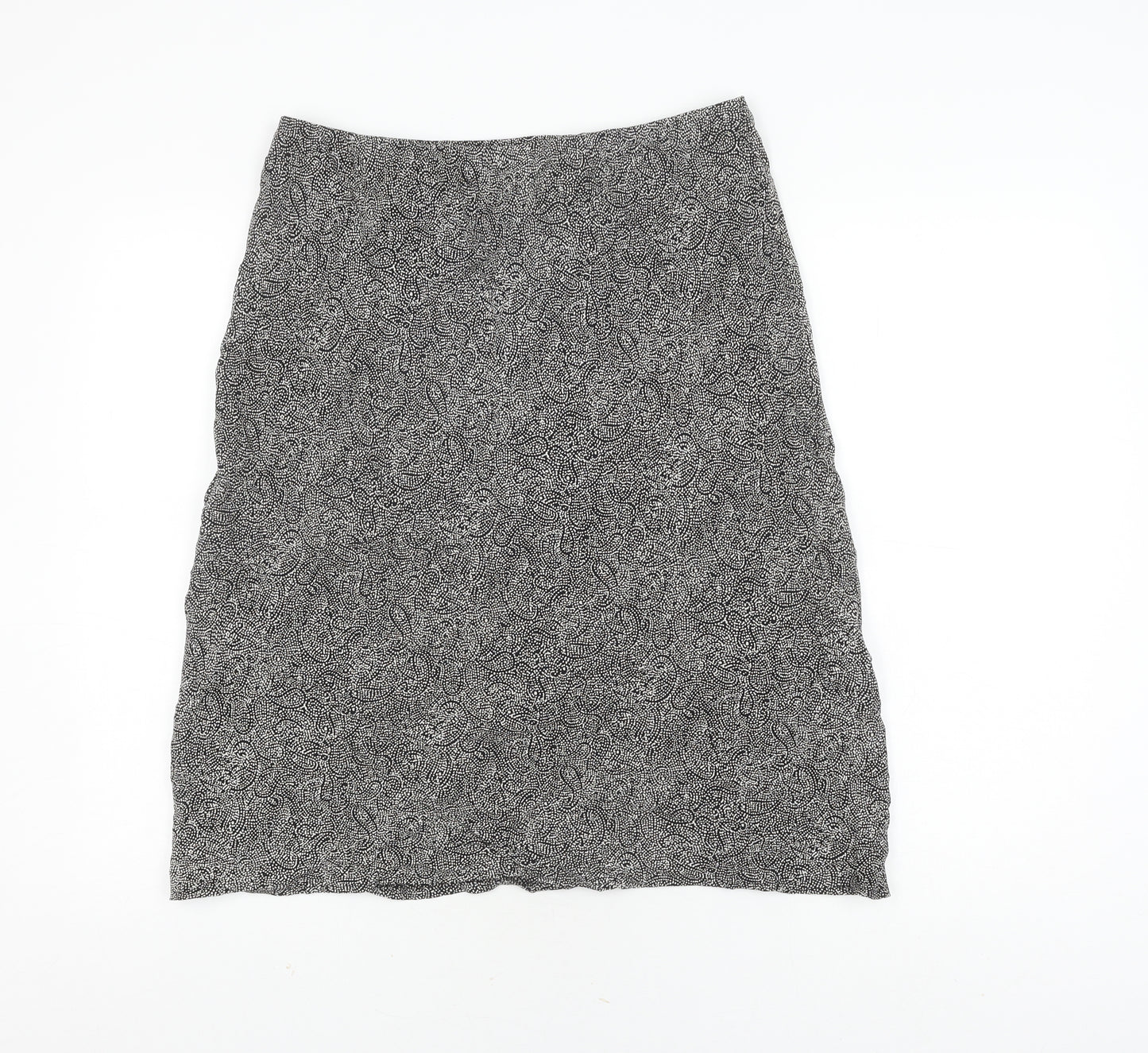 Next Women's Black Geometric Pencil Skirt, Size 14