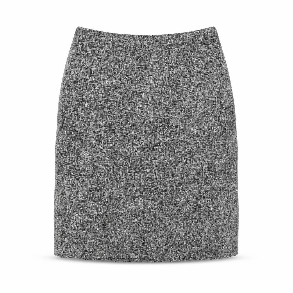 Front view of Next Women's Black Geometric Pencil Skirt, size 14