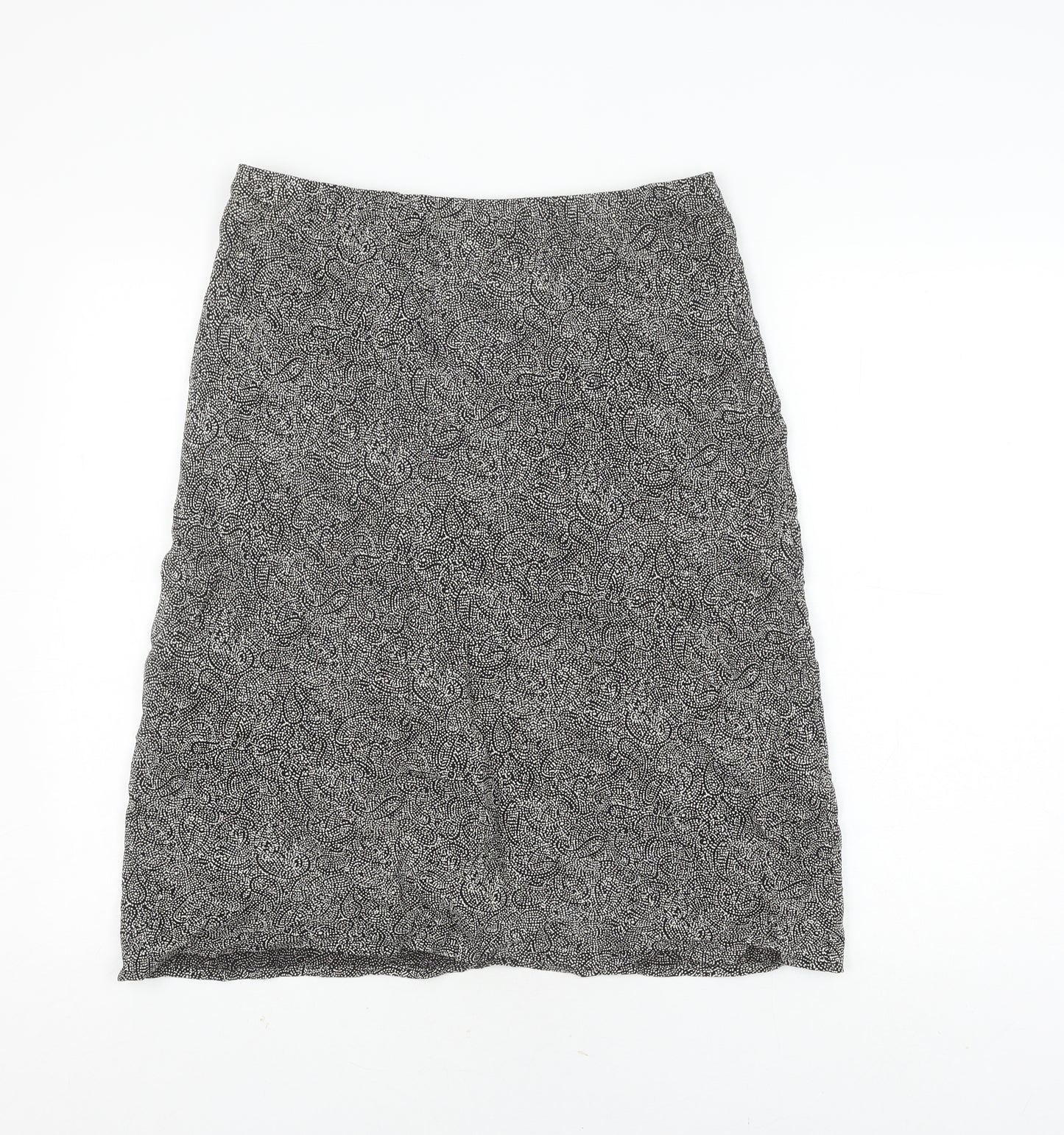 Next Women's Black Geometric Pencil Skirt, Size 14
