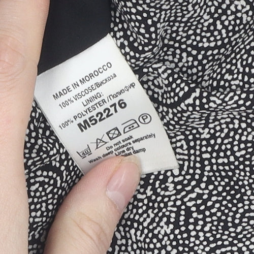 Next Women's Black Geometric Pencil Skirt, Size 14