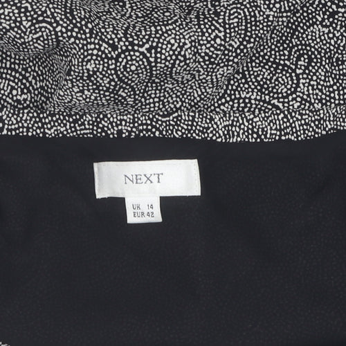 Next Women's Black Geometric Pencil Skirt, Size 14