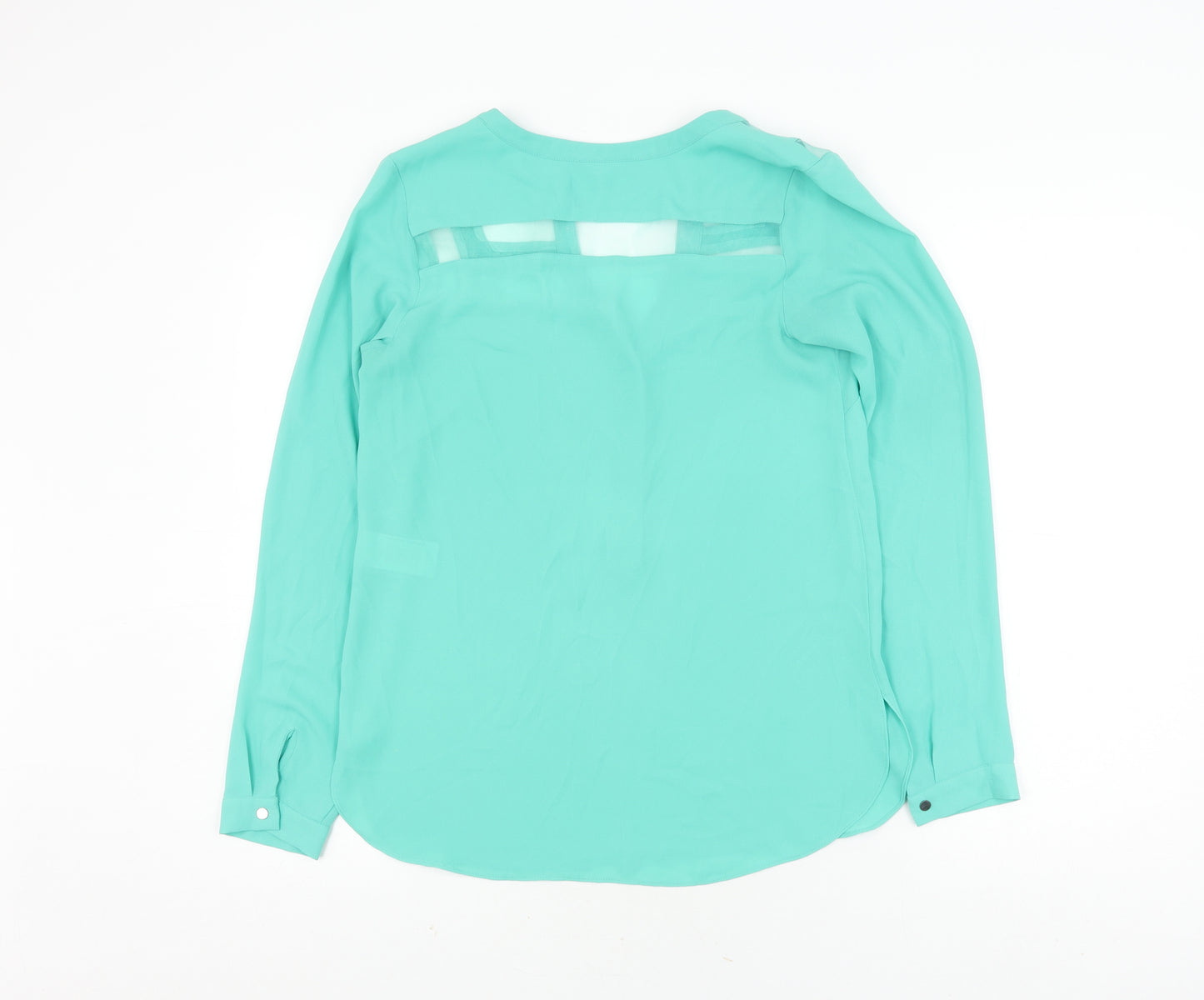 Warehouse Women's Green V-Neck Blouse Size 8