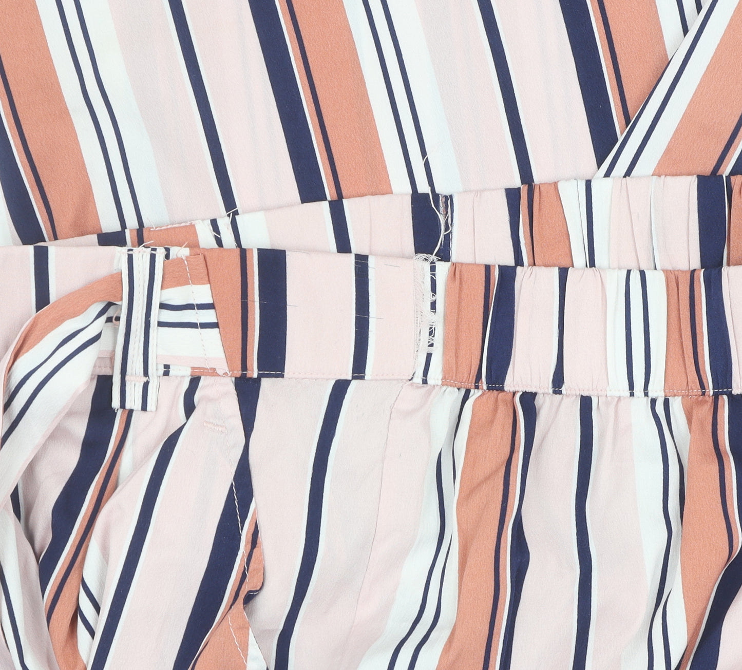 Zara Women's Multicoloured Wide-Leg Striped Trousers M