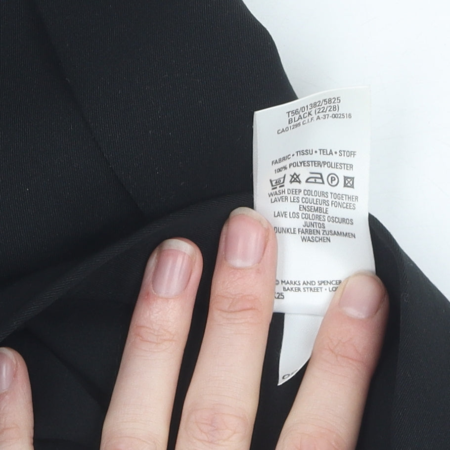 Marks & Spencer Women’s Black Pleated Skirt Size 22