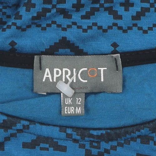 Apricot Women's Blue Bodycon Dress M Geometric Jersey