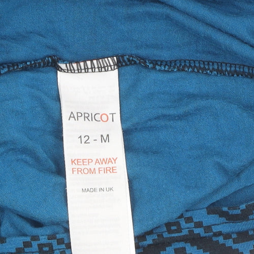 Apricot Women's Blue Bodycon Dress M Geometric Jersey