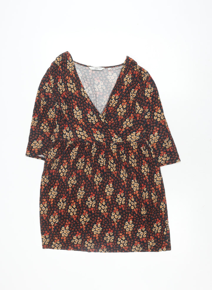 New Look Women's Multicoloured Floral Dress 10 Shift
