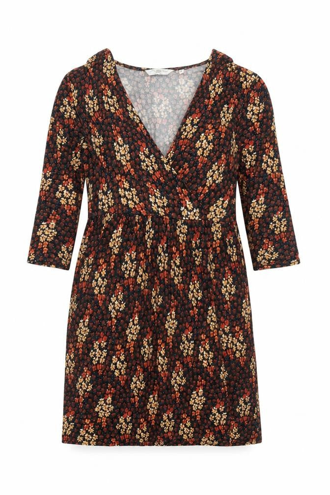 Front view of New Look Women's Multicoloured Floral Dress 10 Shift