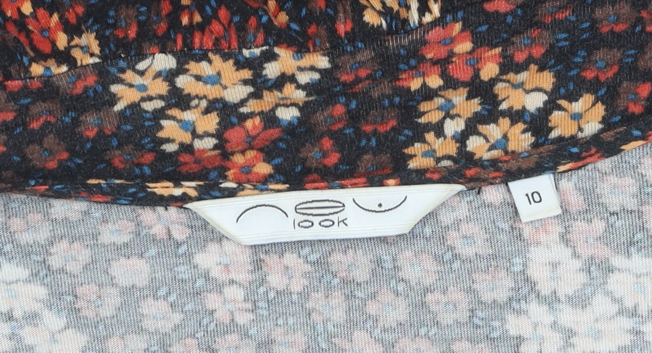 New Look Women's Multicoloured Floral Dress 10 Shift