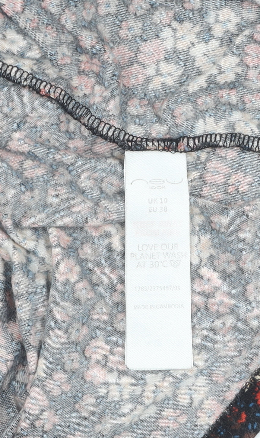 New Look Women's Multicoloured Floral Dress 10 Shift