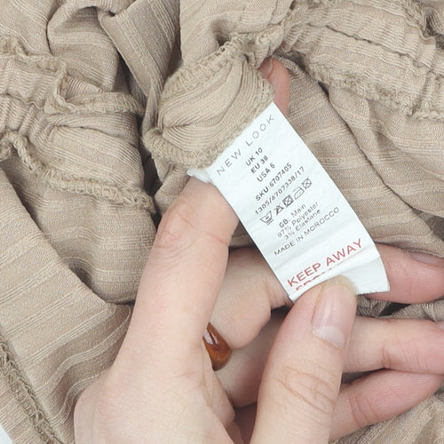 New Look Beige Women's Blouse Size 10 - Casual Style