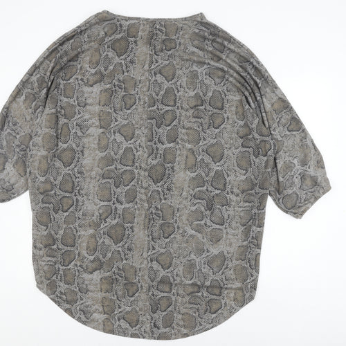 Apricot Women's Grey Animal Print Blouse M