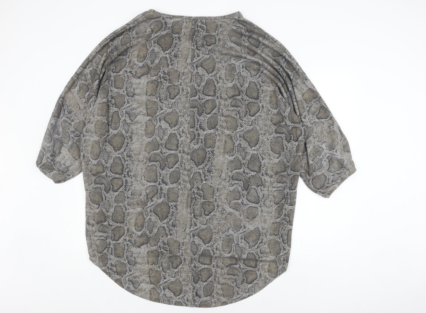 Apricot Women's Grey Animal Print Blouse M