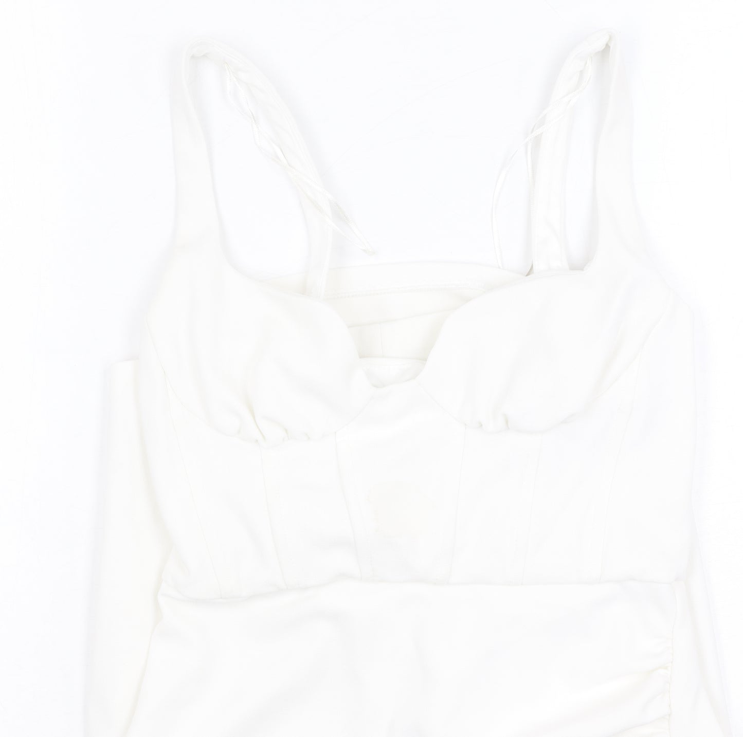 Zara Women White Bodycon Dress Size 12 Party