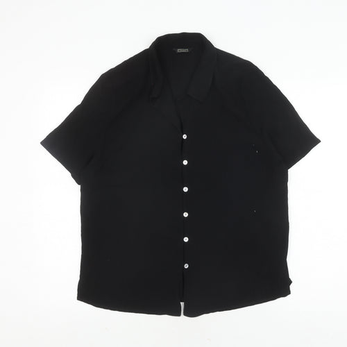 Debenhams Women's Black Button-Up Blouse Size 16