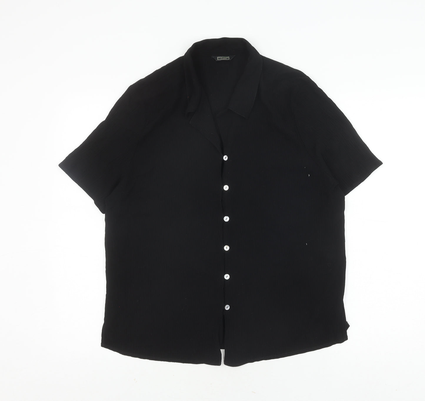 Debenhams Women's Black Button-Up Blouse Size 16