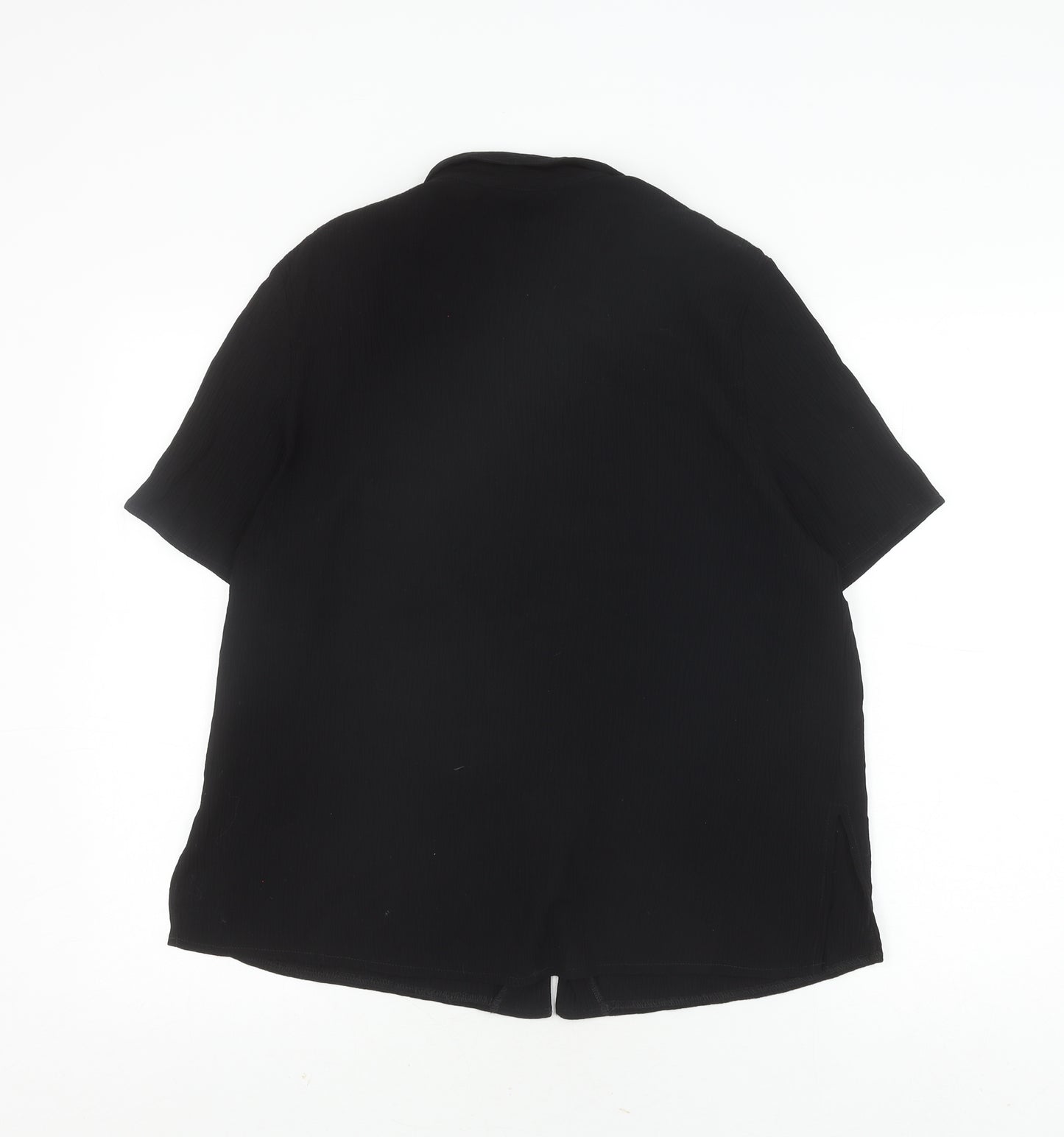 Debenhams Women's Black Button-Up Blouse Size 16