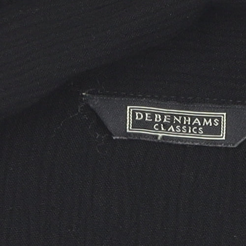 Debenhams Women's Black Button-Up Blouse Size 16