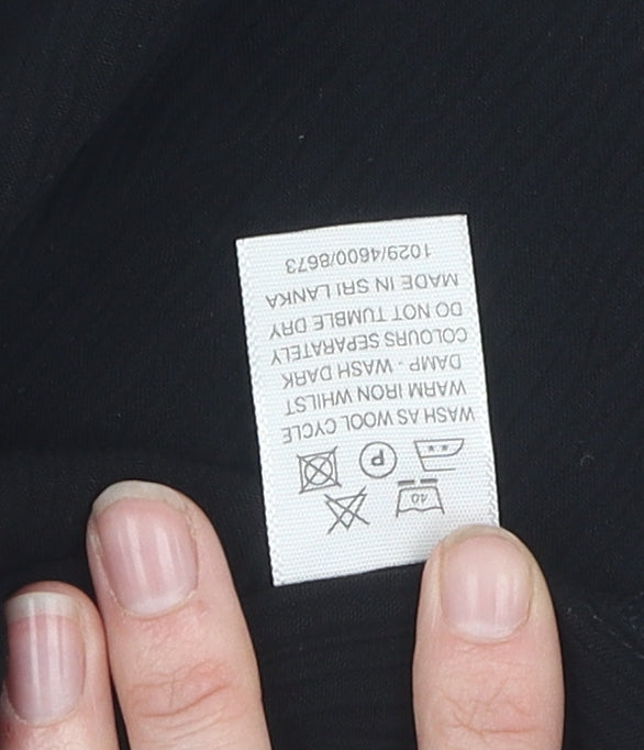 Debenhams Women's Black Button-Up Blouse Size 16