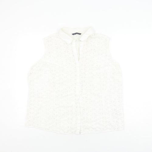 Marks and Spencer Women's White Blouse, Size 22