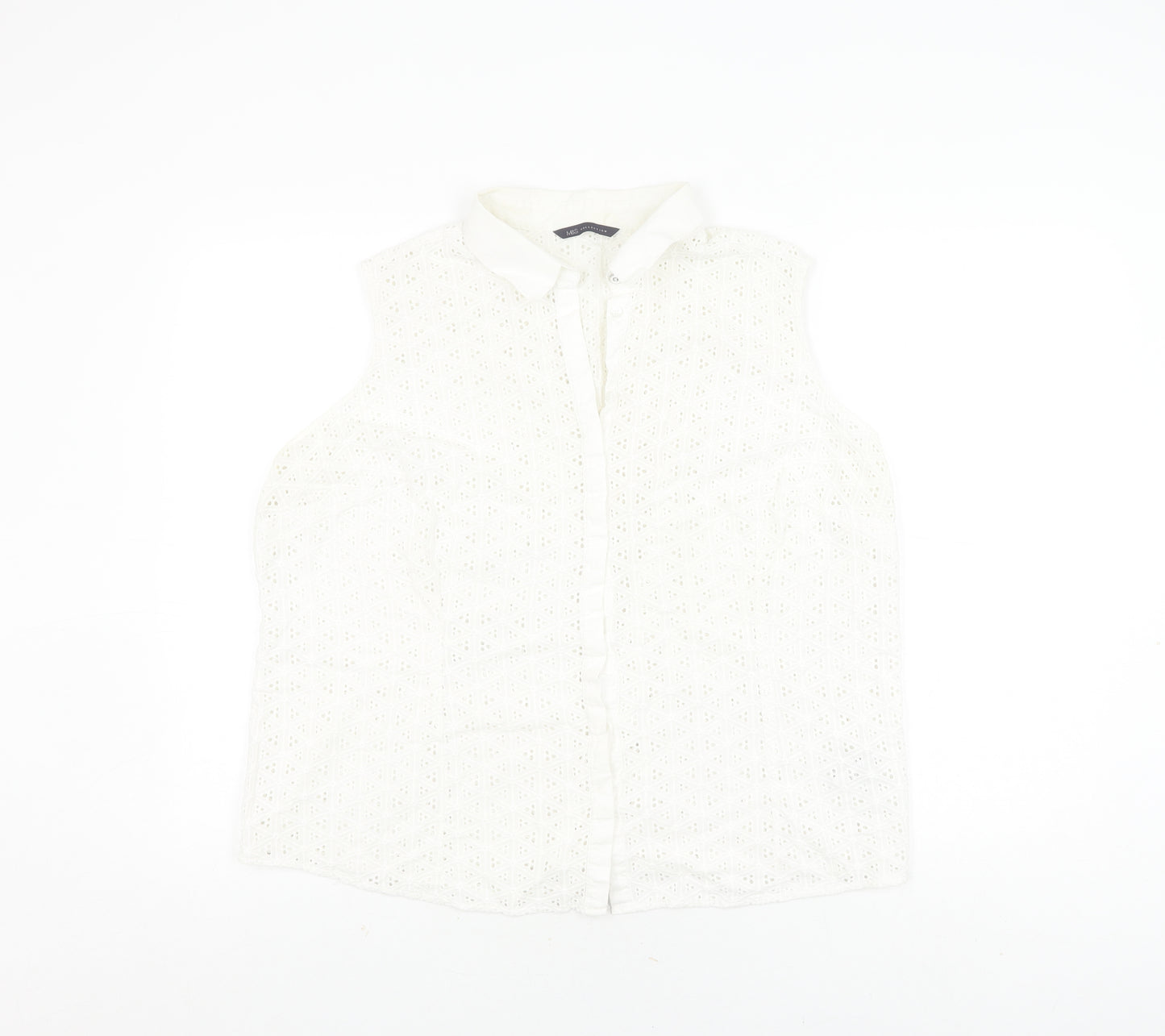 Marks and Spencer Women's White Blouse, Size 22